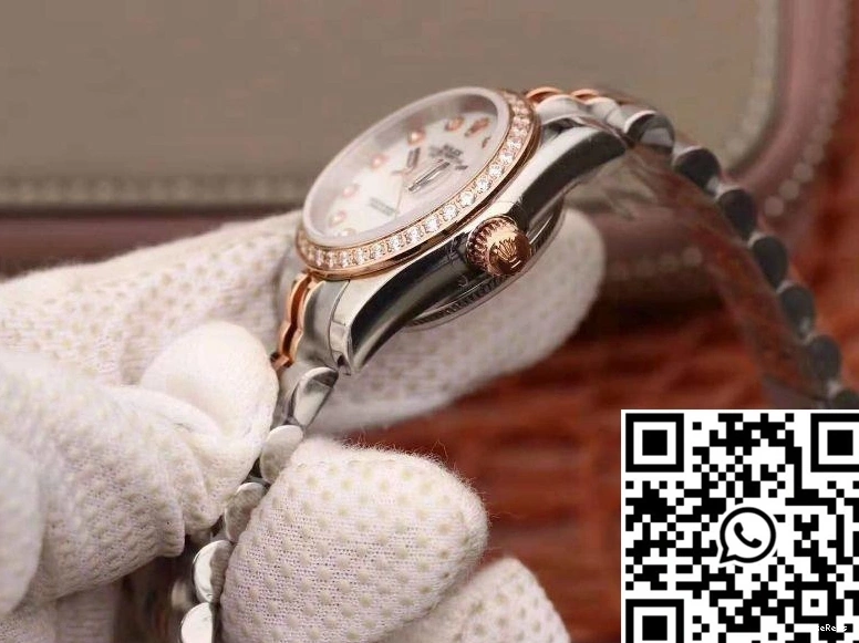 Rolex 28MM Enamel Dial Lady Two Bracelet Datejust Tone 0401